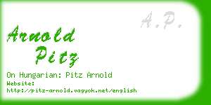 arnold pitz business card